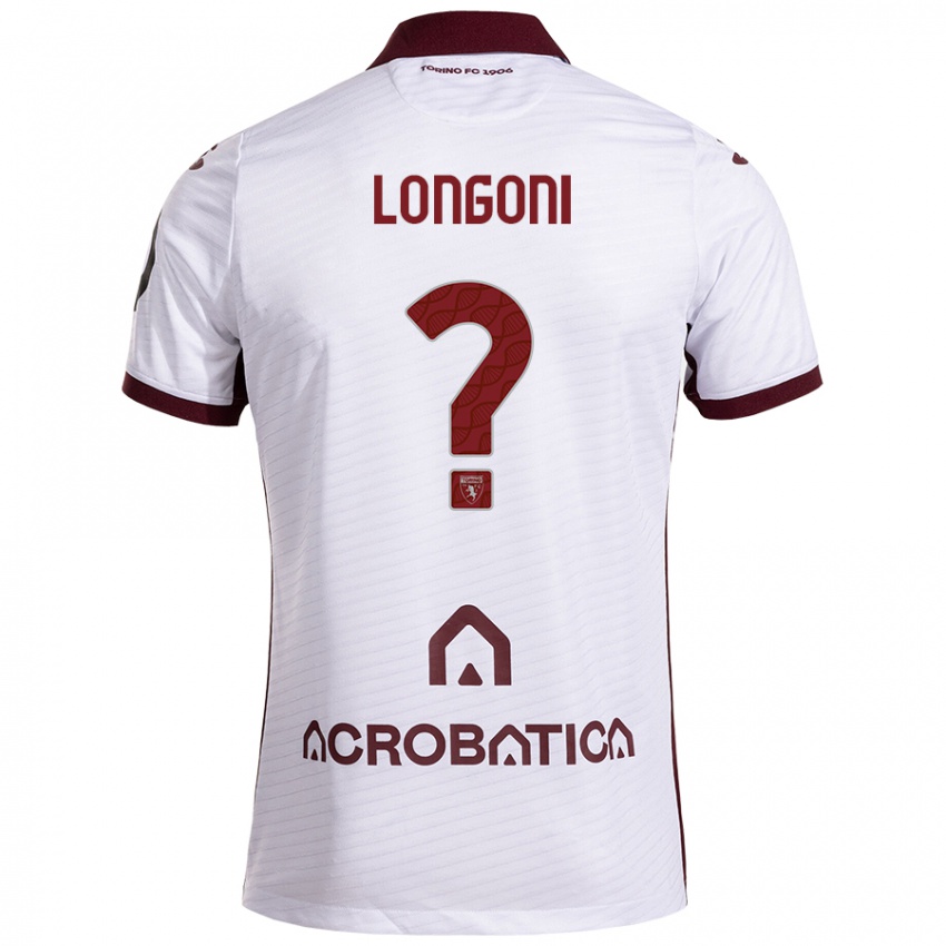 Heren Marco Longoni #0 Wit Kastanjebruin Uitshirt Uittenue 2024/25 T-Shirt