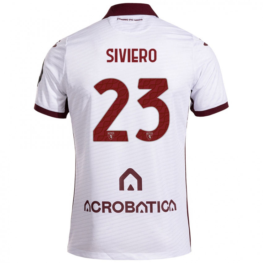 Heren Lapo Siviero #23 Wit Kastanjebruin Uitshirt Uittenue 2024/25 T-Shirt