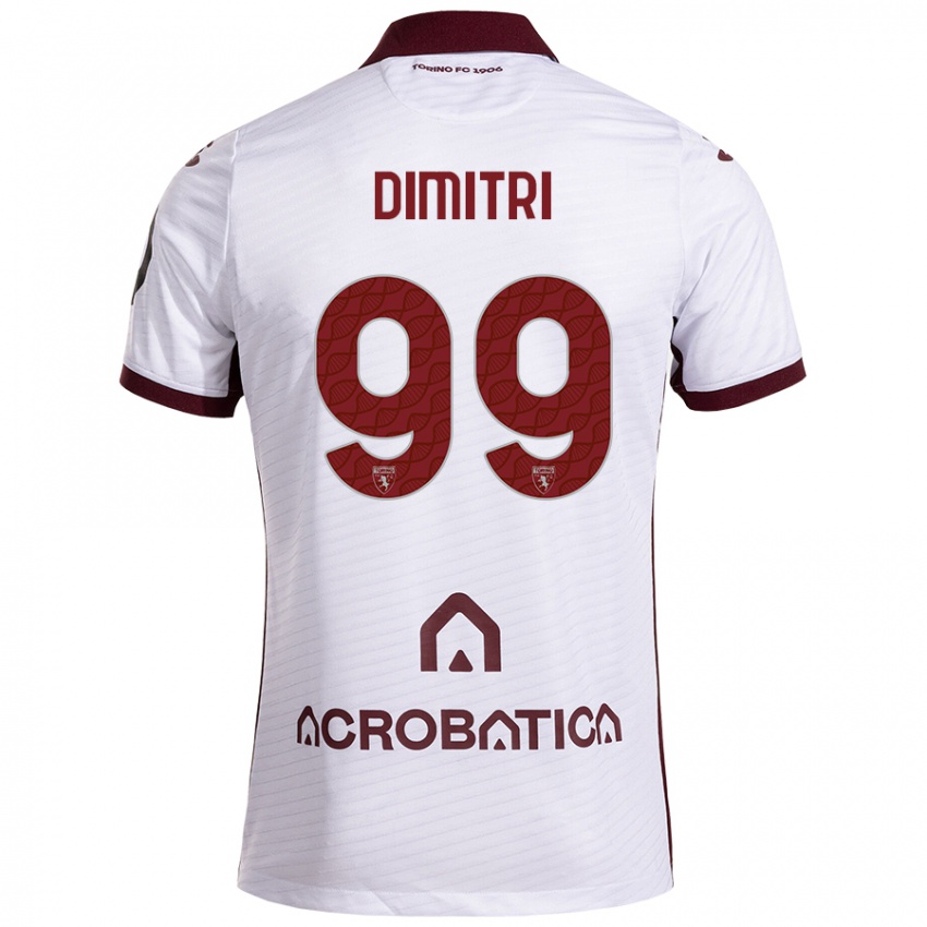 Heren Matteo Dimitri #99 Wit Kastanjebruin Uitshirt Uittenue 2024/25 T-Shirt