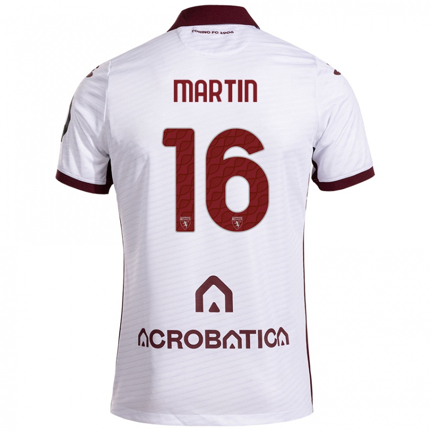 Heren Francesca Martin #16 Wit Kastanjebruin Uitshirt Uittenue 2024/25 T-Shirt