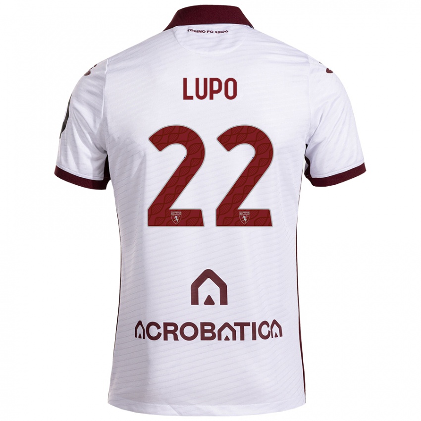 Heren Enrica Lupo #22 Wit Kastanjebruin Uitshirt Uittenue 2024/25 T-Shirt