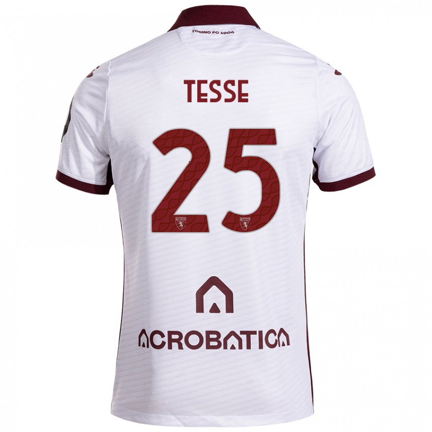 Heren Manuela Tesse #25 Wit Kastanjebruin Uitshirt Uittenue 2024/25 T-Shirt