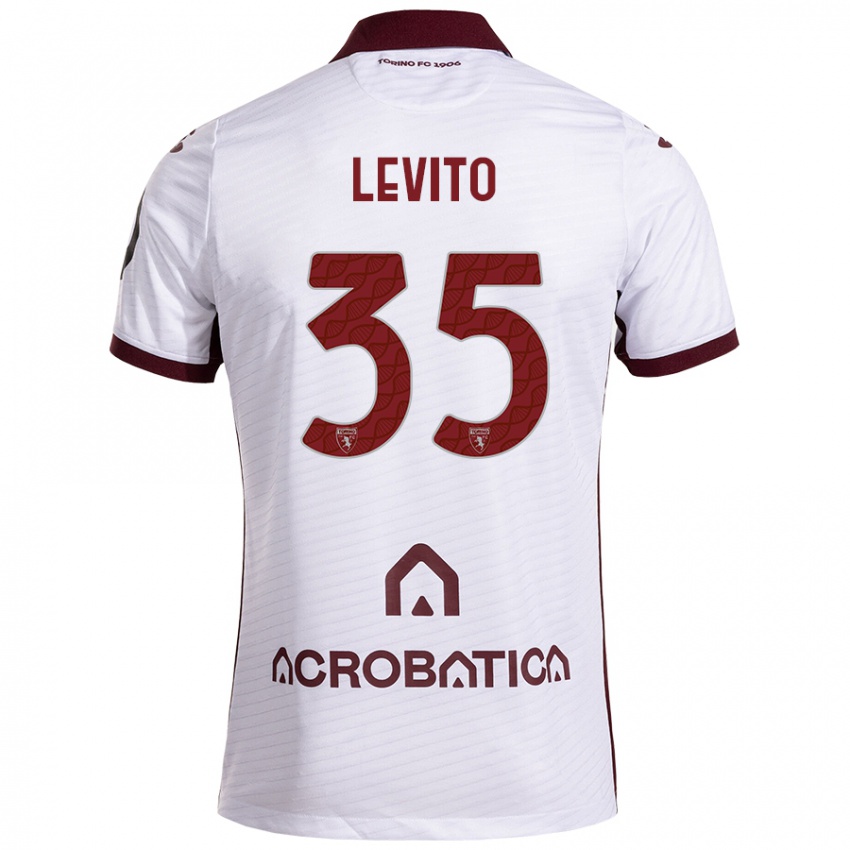 Heren Isabeau Levito #35 Wit Kastanjebruin Uitshirt Uittenue 2024/25 T-Shirt