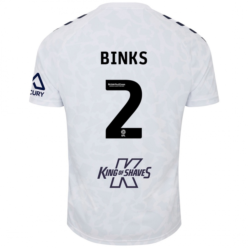 Heren Luis Binks #2 Wit Uitshirt Uittenue 2024/25 T-Shirt