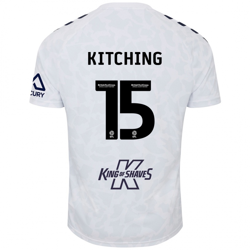 Heren Liam Kitching #15 Wit Uitshirt Uittenue 2024/25 T-Shirt