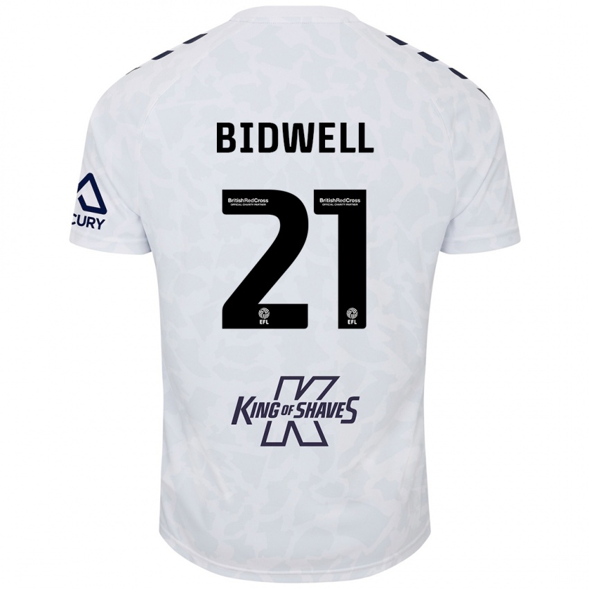 Heren Jake Bidwell #21 Wit Uitshirt Uittenue 2024/25 T-Shirt