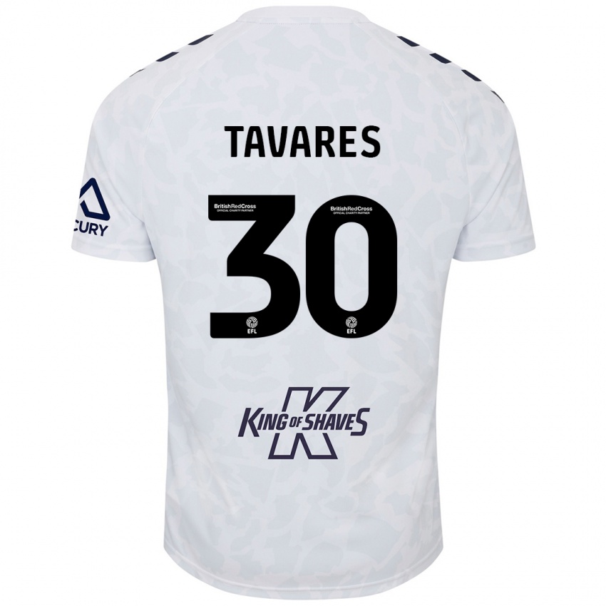 Heren Fábio Tavares #30 Wit Uitshirt Uittenue 2024/25 T-Shirt