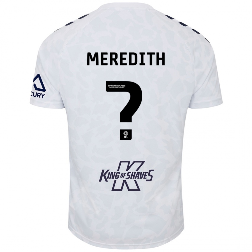 Heren Eliot Meredith #0 Wit Uitshirt Uittenue 2024/25 T-Shirt