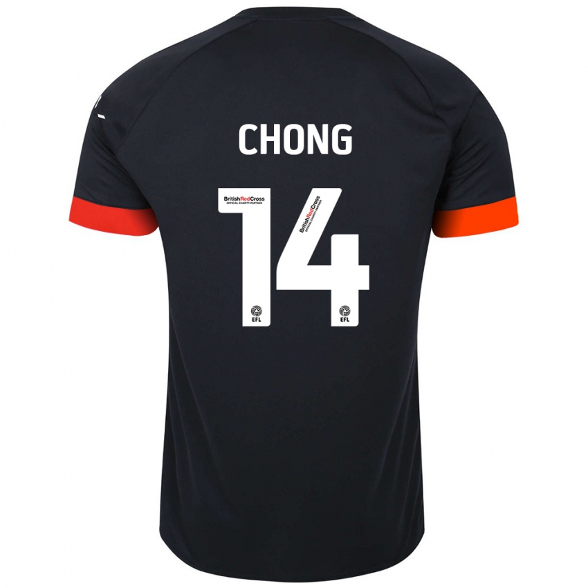 Heren Tahith Chong #14 Zwart Oranje Uitshirt Uittenue 2024/25 T-Shirt