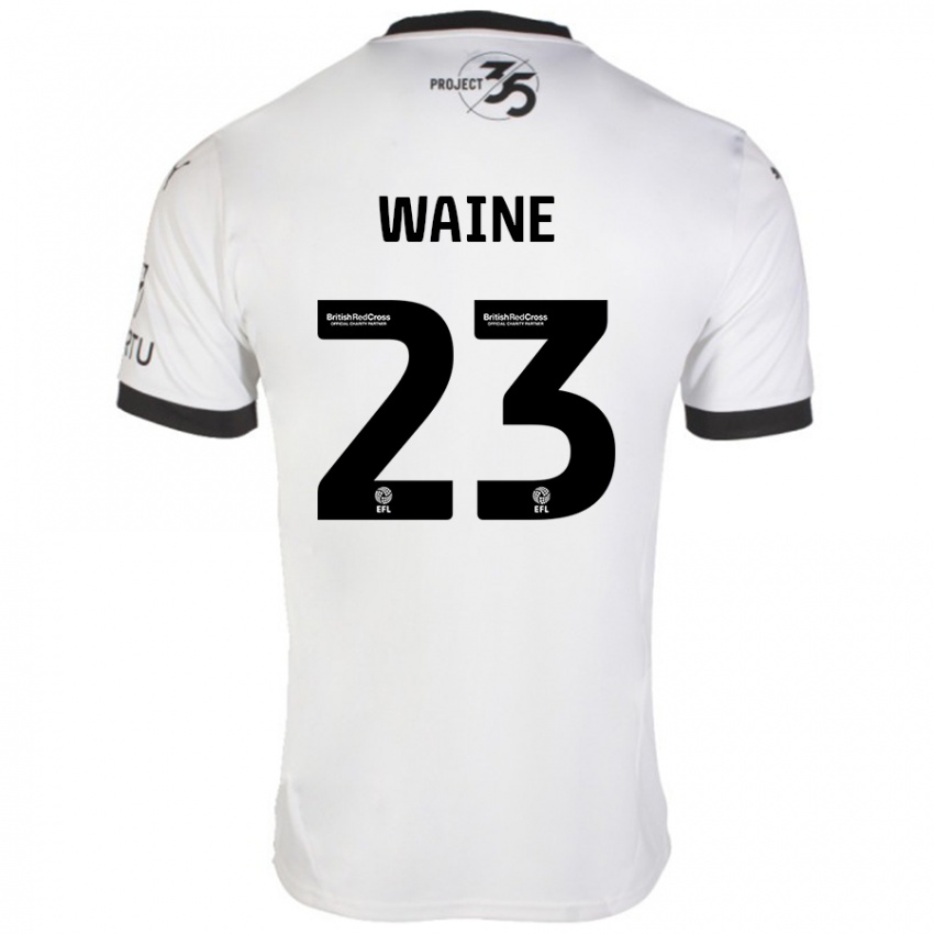 Heren Ben Waine #23 Wit Zwart Uitshirt Uittenue 2024/25 T-Shirt