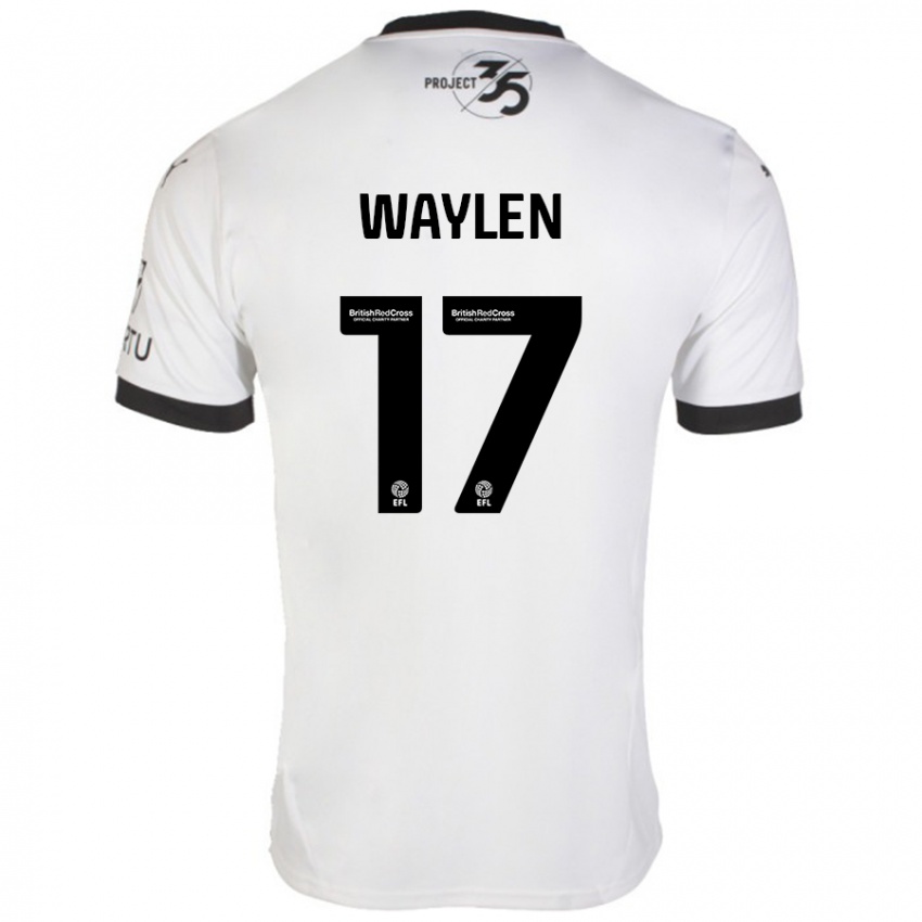 Heren Libby Waylen #17 Wit Zwart Uitshirt Uittenue 2024/25 T-Shirt