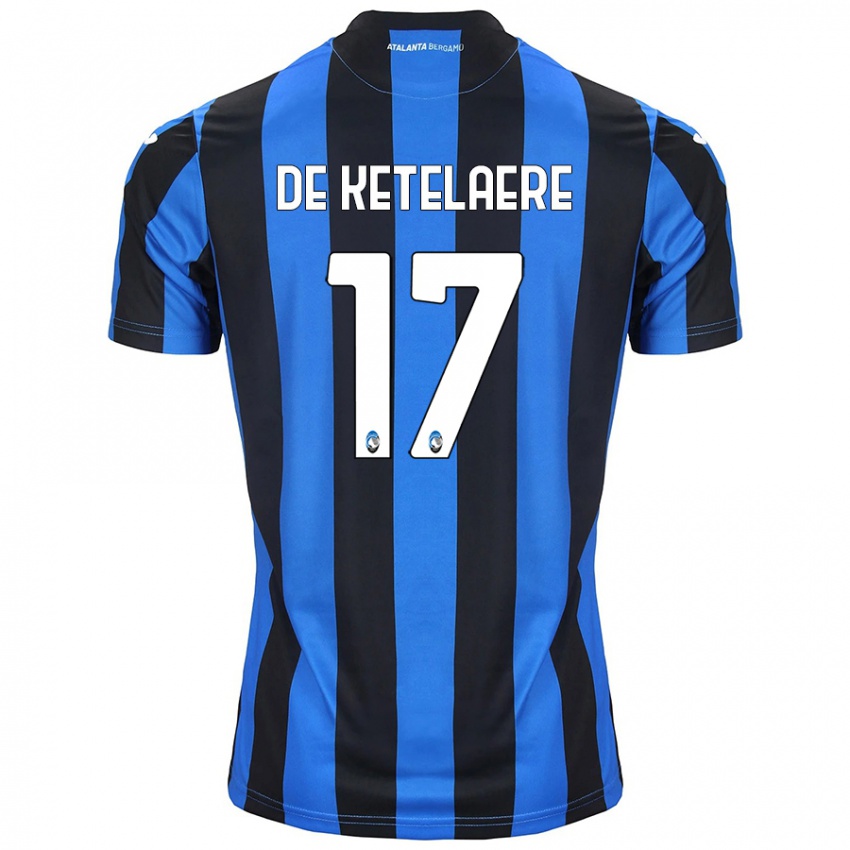 Dames Charles De Ketelaere #17 Blauw Zwart Thuisshirt Thuistenue 2024/25 T-Shirt