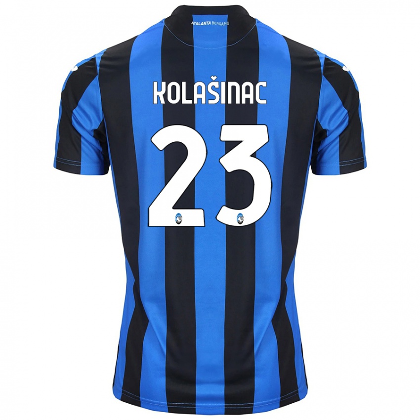 Dames Sead Kolasinac #23 Blauw Zwart Thuisshirt Thuistenue 2024/25 T-Shirt