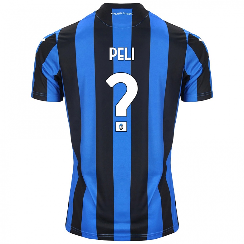 Dames Lorenzo Peli #0 Blauw Zwart Thuisshirt Thuistenue 2024/25 T-Shirt