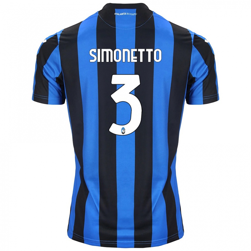 Dames Federico Simonetto #3 Blauw Zwart Thuisshirt Thuistenue 2024/25 T-Shirt