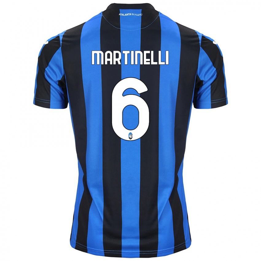 Dames Gabriel Martinelli #6 Blauw Zwart Thuisshirt Thuistenue 2024/25 T-Shirt