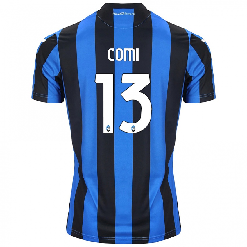 Dames Pietro Comi #13 Blauw Zwart Thuisshirt Thuistenue 2024/25 T-Shirt