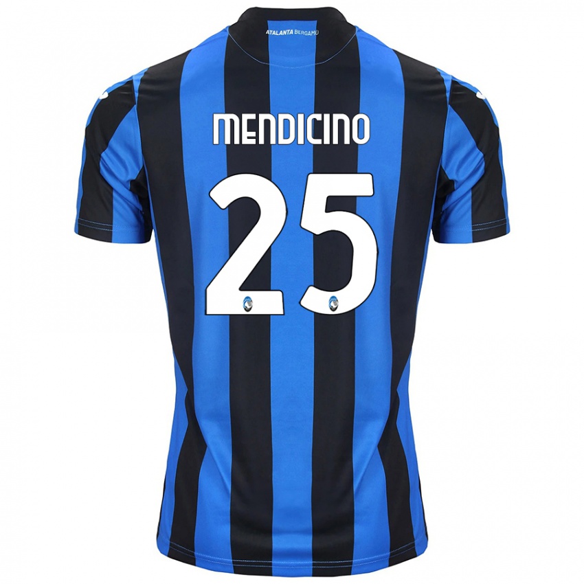 Dames Leonardo Mendicino #25 Blauw Zwart Thuisshirt Thuistenue 2024/25 T-Shirt