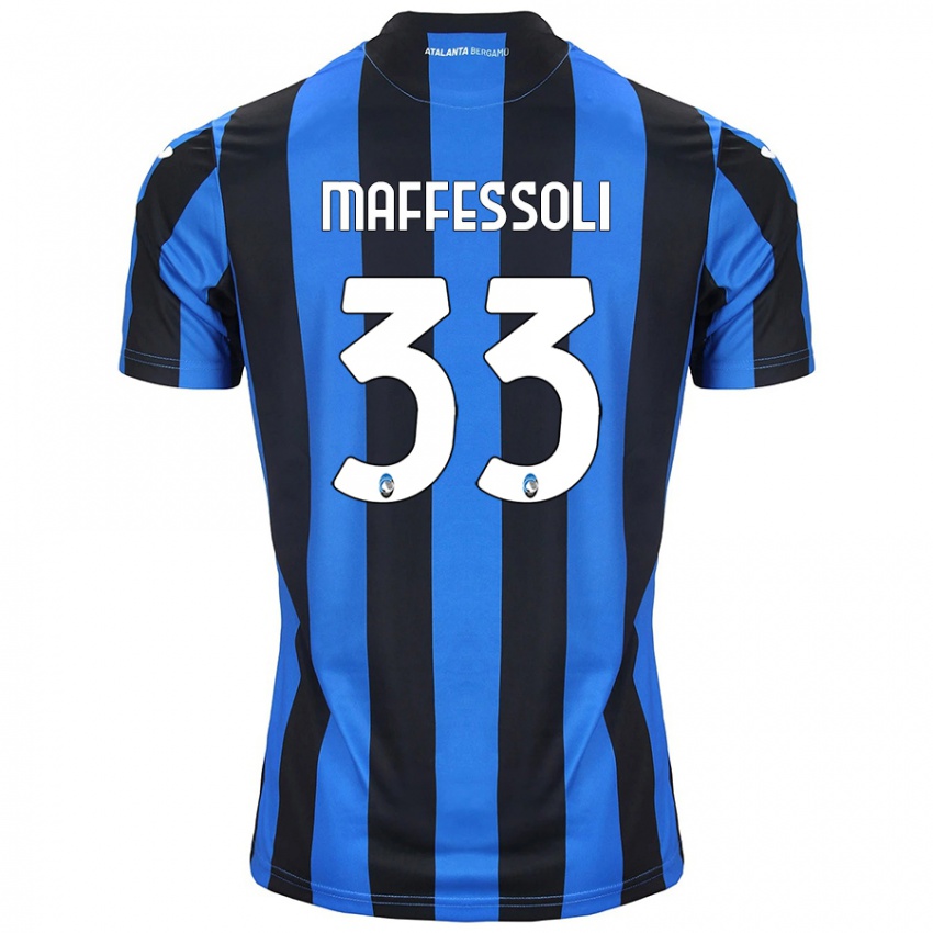 Dames Manuel Maffessoli #33 Blauw Zwart Thuisshirt Thuistenue 2024/25 T-Shirt