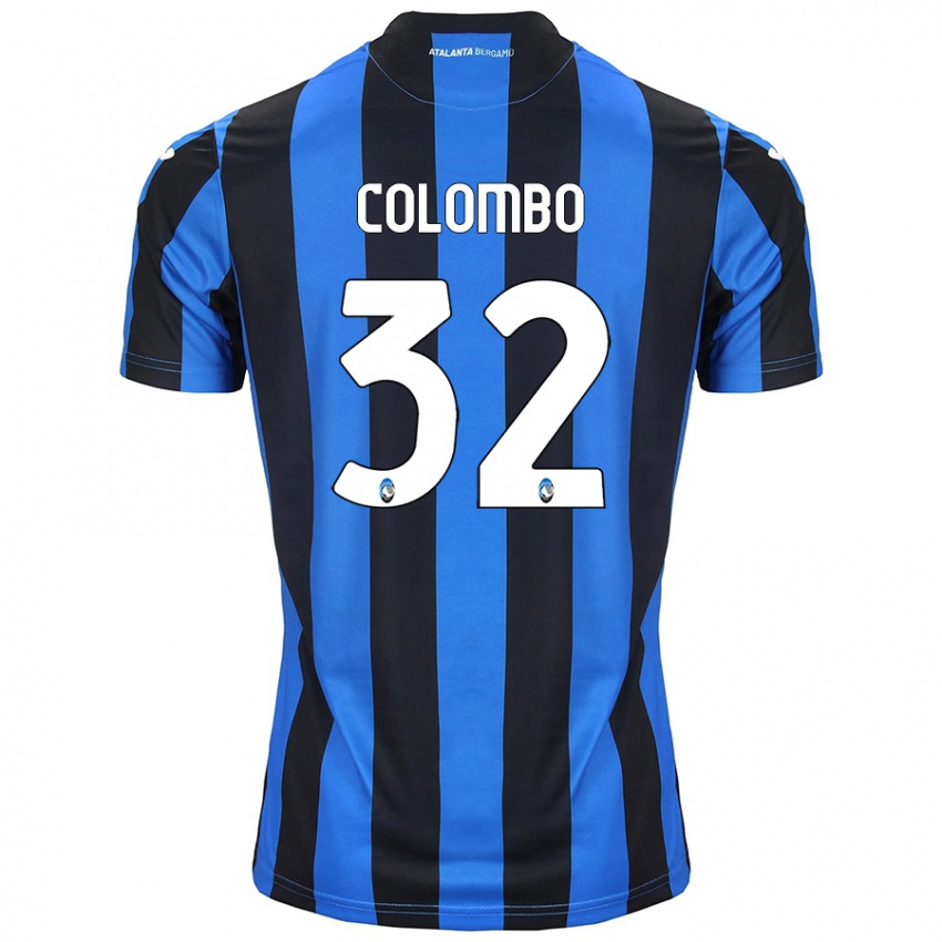 Dames Matteo Colombo #32 Blauw Zwart Thuisshirt Thuistenue 2024/25 T-Shirt