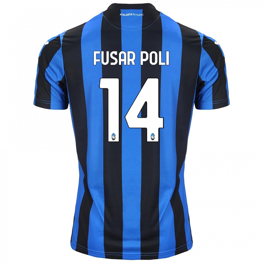 Dames Giulia Fusar Poli #14 Blauw Zwart Thuisshirt Thuistenue 2024/25 T-Shirt