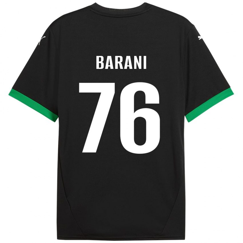 Dames Luca Barani #76 Zwart Donkergroen Thuisshirt Thuistenue 2024/25 T-Shirt