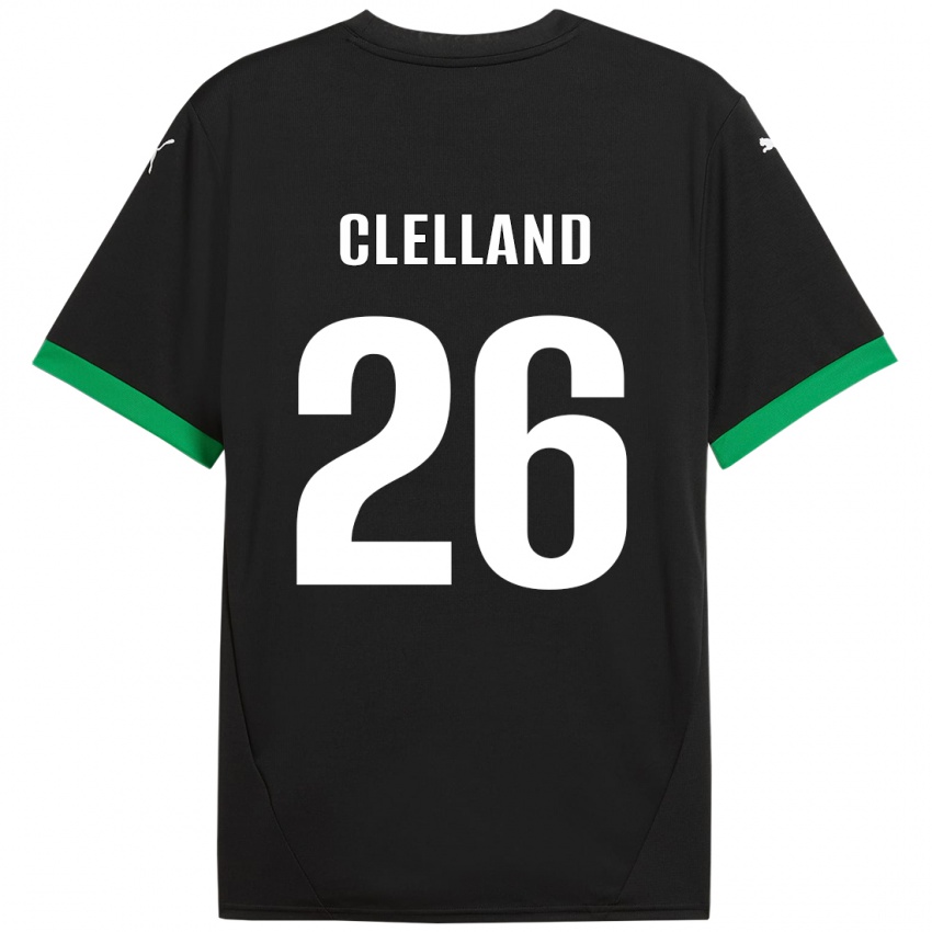 Dames Lana Clelland #26 Zwart Donkergroen Thuisshirt Thuistenue 2024/25 T-Shirt