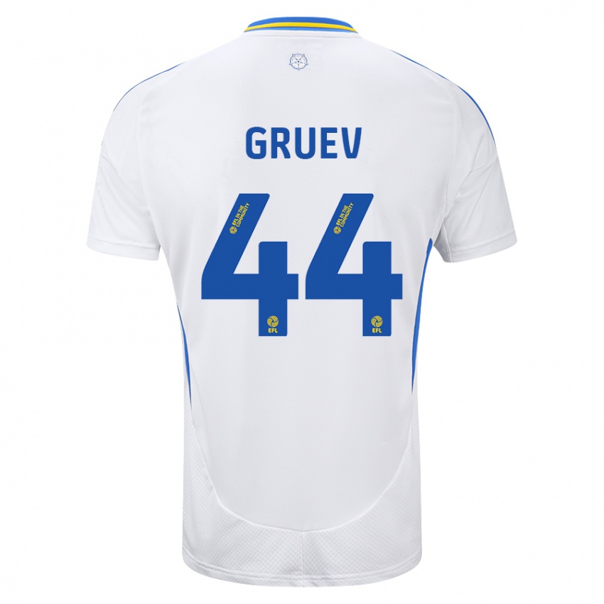 Dames Ilia Gruev #44 Wit Blauw Thuisshirt Thuistenue 2024/25 T-Shirt