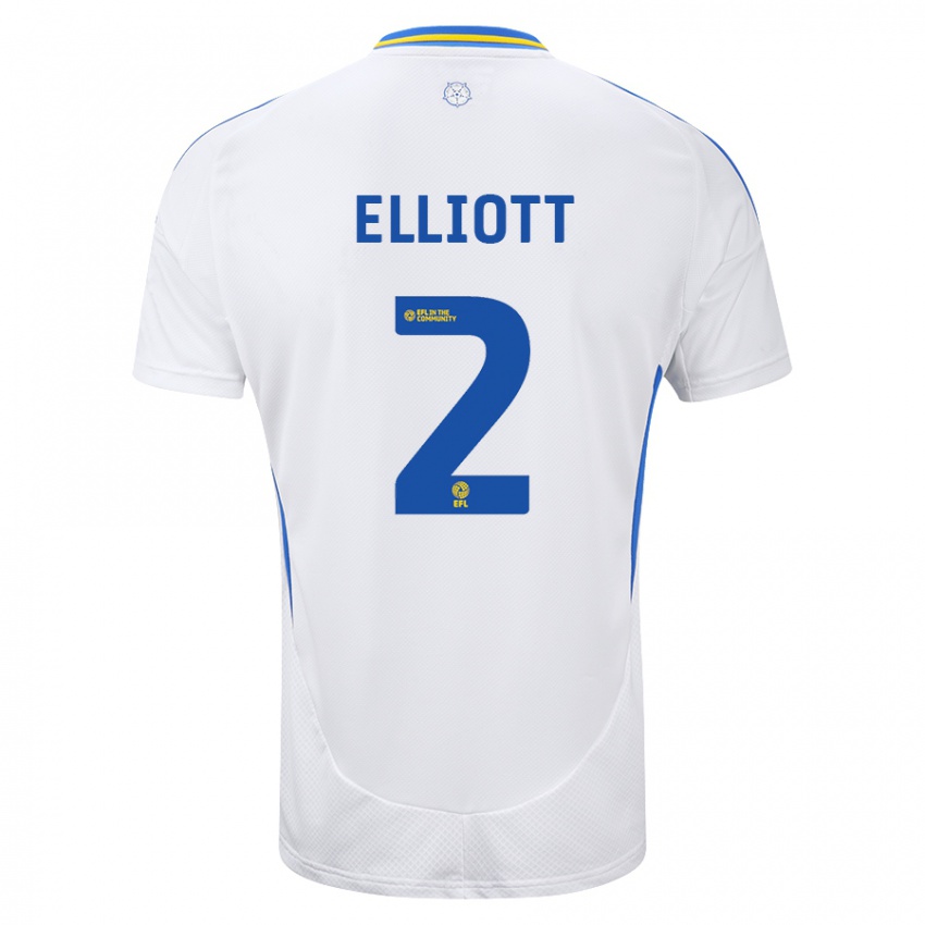 Dames Izzy Elliott #2 Wit Blauw Thuisshirt Thuistenue 2024/25 T-Shirt