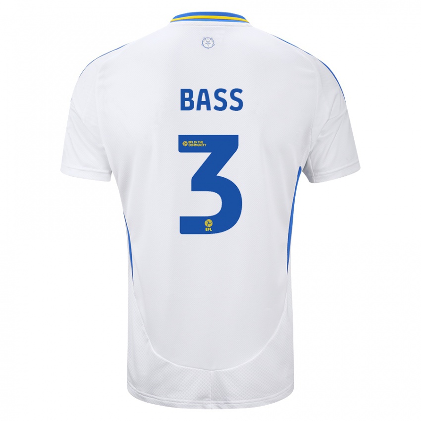 Dames Rebekah Bass #3 Wit Blauw Thuisshirt Thuistenue 2024/25 T-Shirt