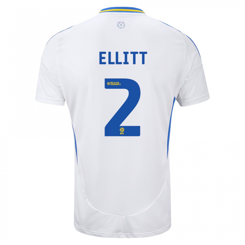 Dames Izzy Ellitt #2 Wit Blauw Thuisshirt Thuistenue 2024/25 T-Shirt