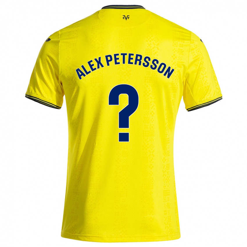 Dames Max Alex Petersson #0 Geel Zwart Thuisshirt Thuistenue 2024/25 T-Shirt