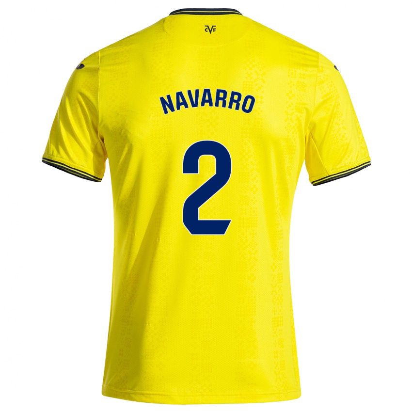 Dames Pau Navarro #2 Geel Zwart Thuisshirt Thuistenue 2024/25 T-Shirt