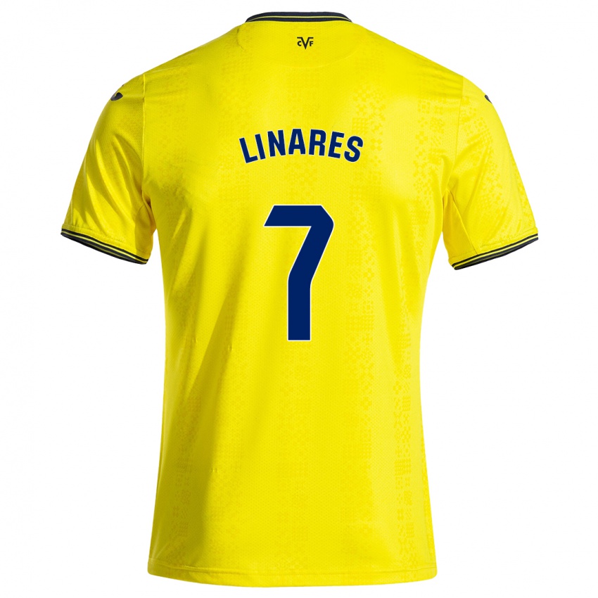 Dames Mario Linares #7 Geel Zwart Thuisshirt Thuistenue 2024/25 T-Shirt