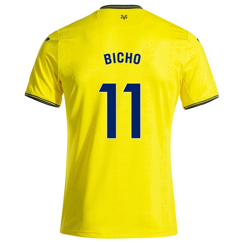 Dames Bicho #11 Geel Zwart Thuisshirt Thuistenue 2024/25 T-Shirt