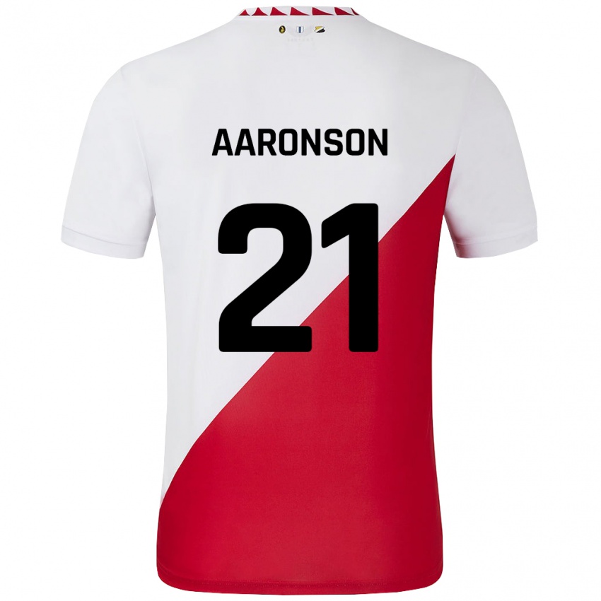 Dames Paxten Aaronson #21 Wit Rood Thuisshirt Thuistenue 2024/25 T-Shirt