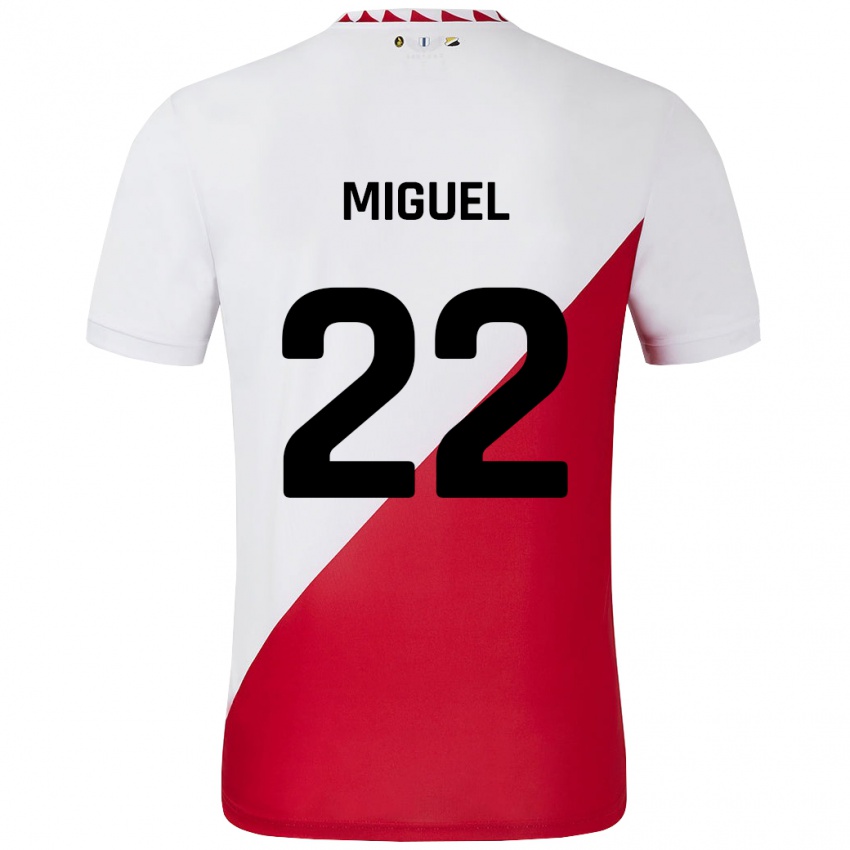 Dames Miguel Rodriguez #22 Wit Rood Thuisshirt Thuistenue 2024/25 T-Shirt