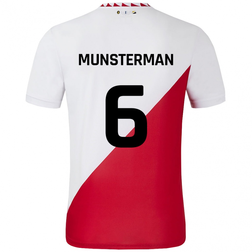 Dames Marthe Munsterman #6 Wit Rood Thuisshirt Thuistenue 2024/25 T-Shirt