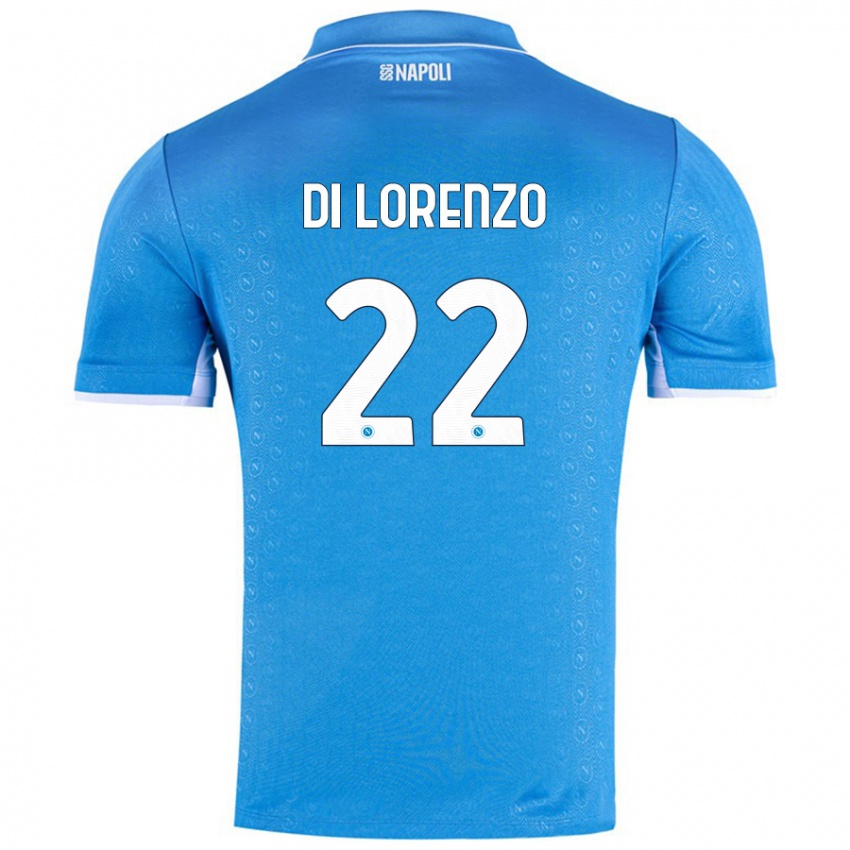 Dames Giovanni Di Lorenzo #22 Hemelsblauw Thuisshirt Thuistenue 2024/25 T-Shirt