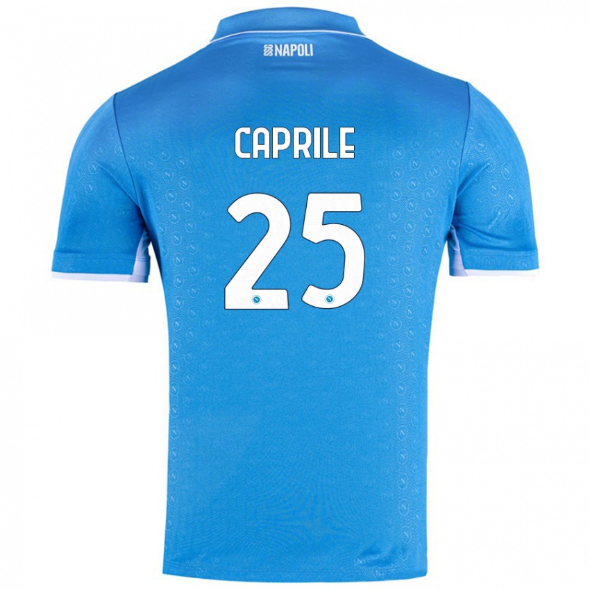 Dames Elia Caprile #25 Hemelsblauw Thuisshirt Thuistenue 2024/25 T-Shirt