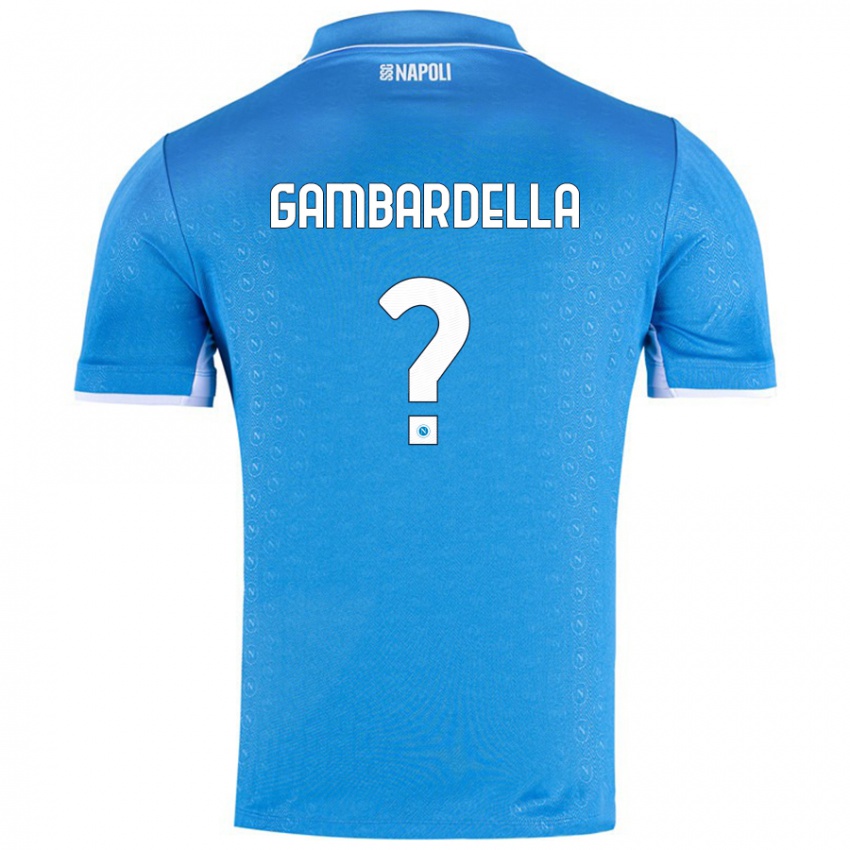 Dames Vittorio Gambardella #0 Hemelsblauw Thuisshirt Thuistenue 2024/25 T-Shirt