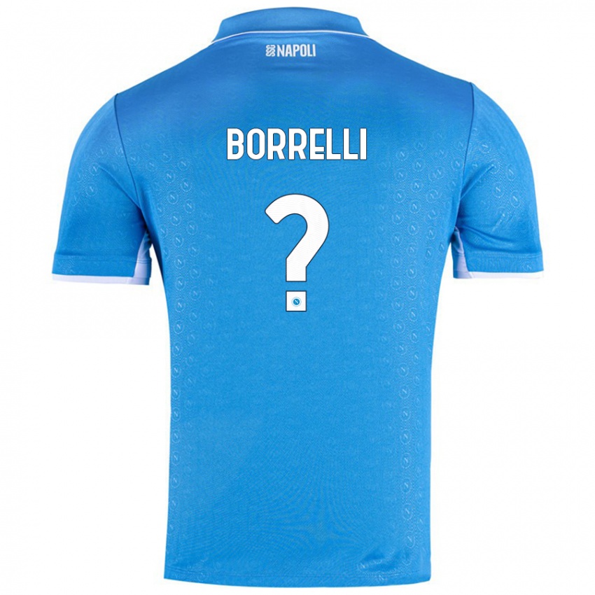 Dames Ciro Borrelli #0 Hemelsblauw Thuisshirt Thuistenue 2024/25 T-Shirt