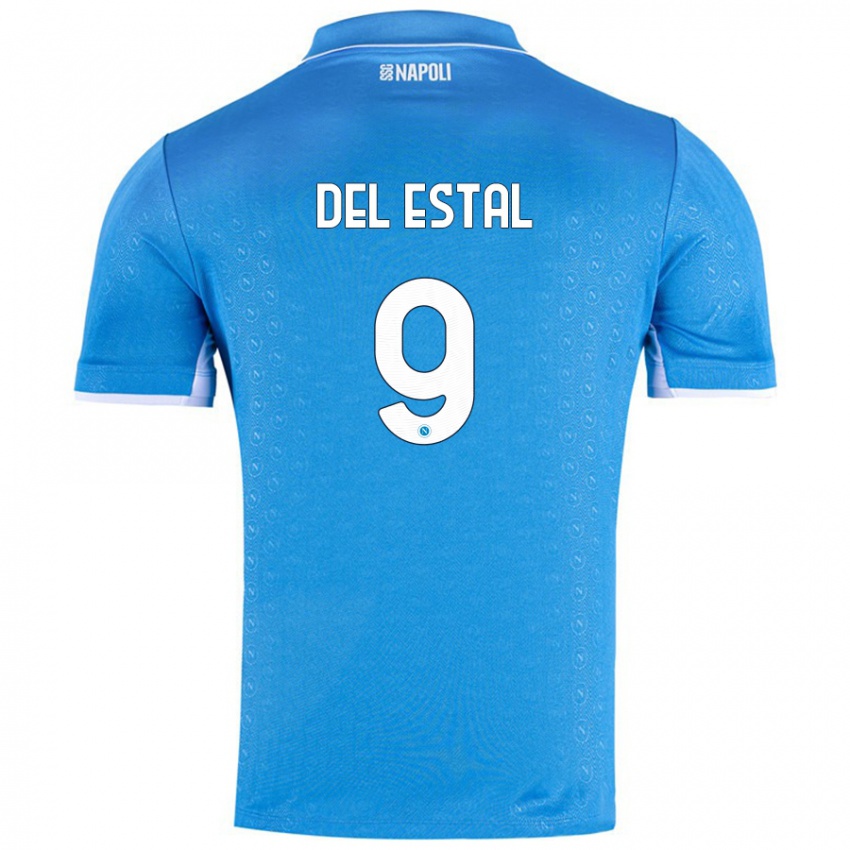 Dames Eli Del Estal #9 Hemelsblauw Thuisshirt Thuistenue 2024/25 T-Shirt