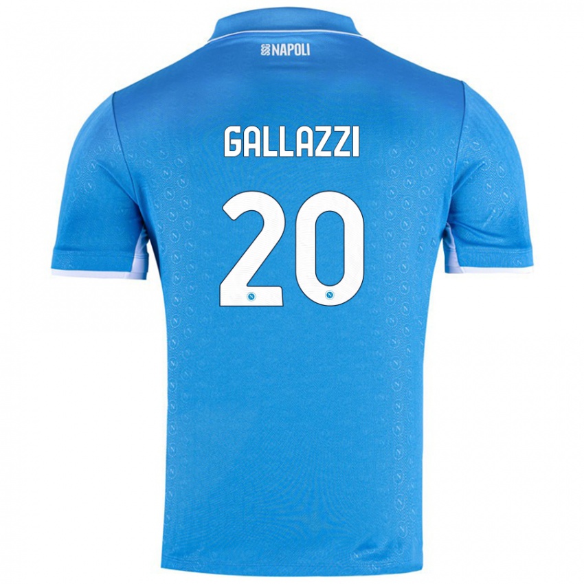 Dames Valentina Gallazzi #20 Hemelsblauw Thuisshirt Thuistenue 2024/25 T-Shirt