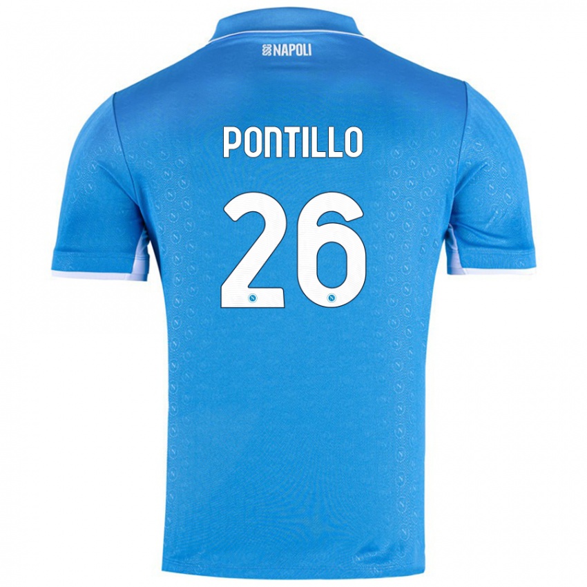 Dames Pasquale Pontillo #26 Hemelsblauw Thuisshirt Thuistenue 2024/25 T-Shirt