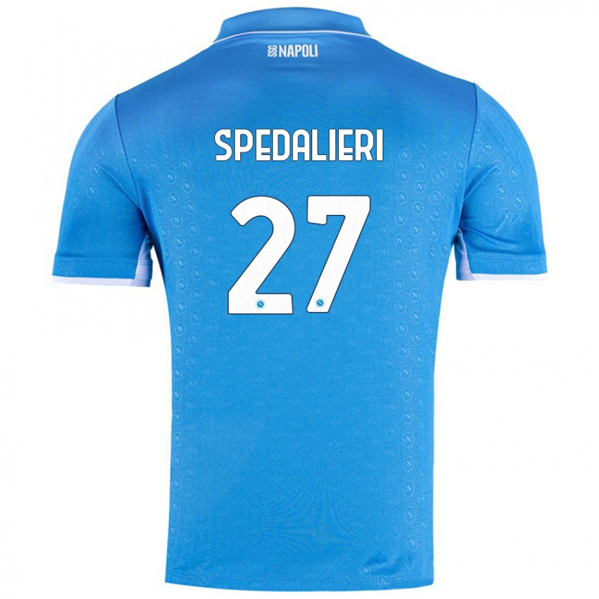 Dames Johnatan Andrea Spedalieri #27 Hemelsblauw Thuisshirt Thuistenue 2024/25 T-Shirt