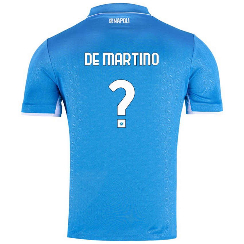 Dames Enrico Pio De Martino #0 Hemelsblauw Thuisshirt Thuistenue 2024/25 T-Shirt