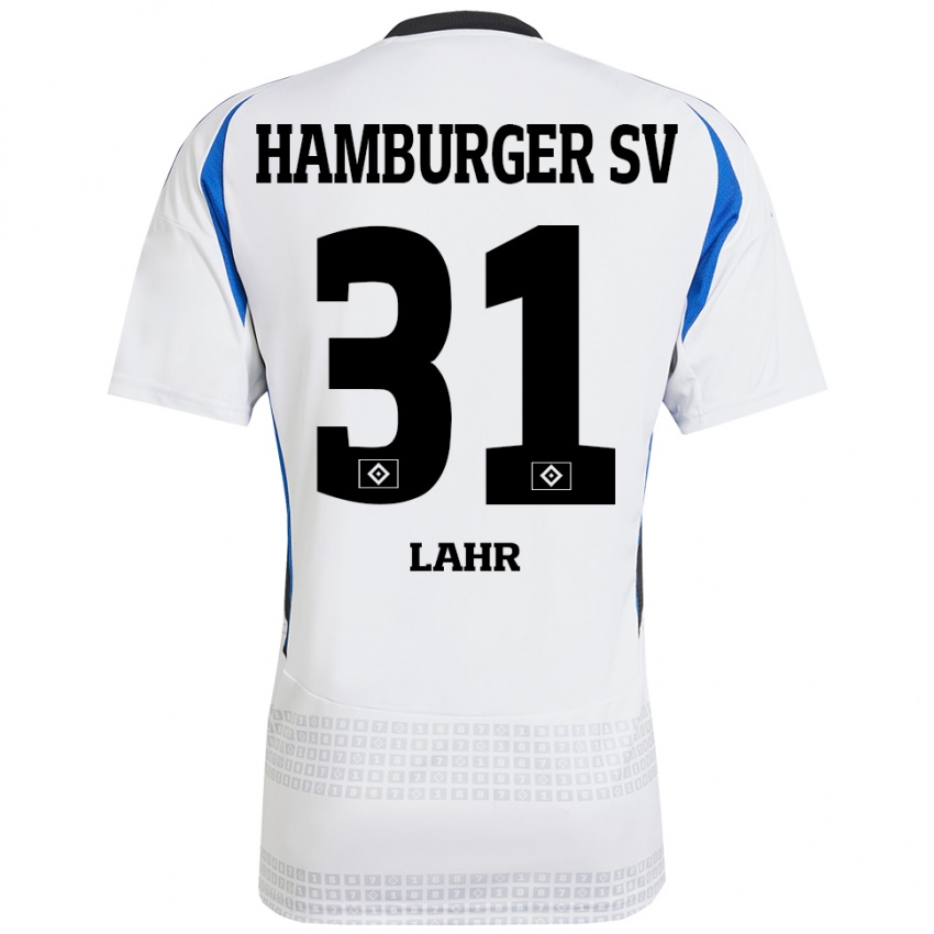 Dames Jobina Lahr #31 Wit Blauw Thuisshirt Thuistenue 2024/25 T-Shirt