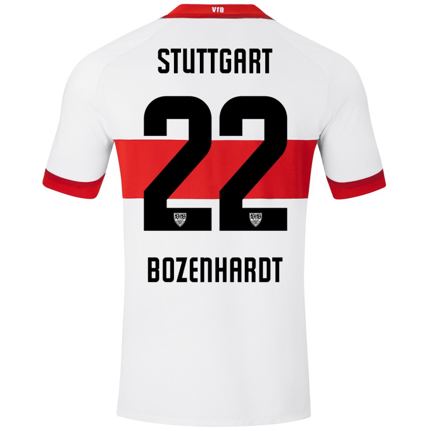 Dames Laura Bozenhardt #22 Wit Rood Thuisshirt Thuistenue 2024/25 T-Shirt