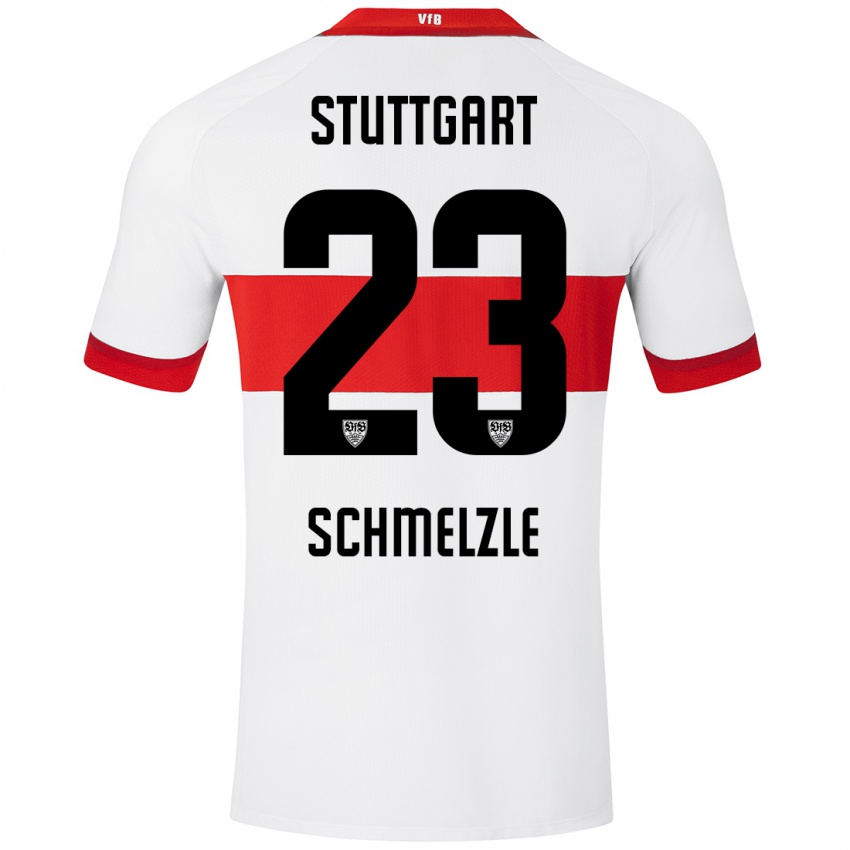 Dames Marlen Schmelzle #23 Wit Rood Thuisshirt Thuistenue 2024/25 T-Shirt